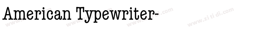 American Typewriter字体转换